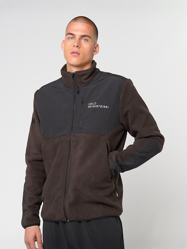 HALO, Blocked Zip Fleece, brązowy, Obraz 1 z 6