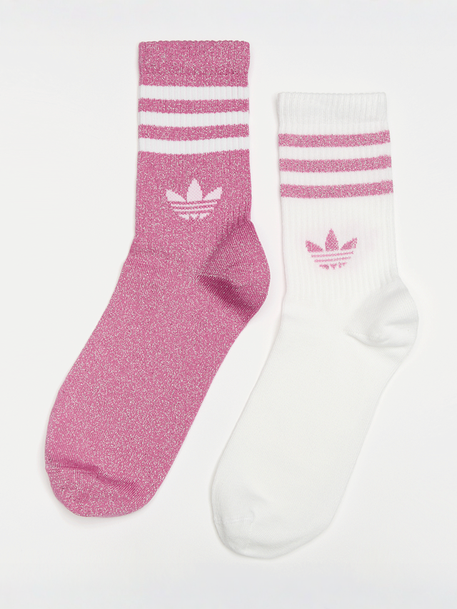 adidas Originals, Glitter Crew Socks (2 Pack), lichtroze, Afbeelding 1 van 2