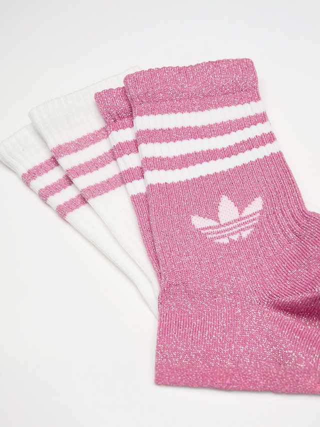 adidas Originals, 2 PACK - Glitter Crew Socks, light pink, Image 2 of 2