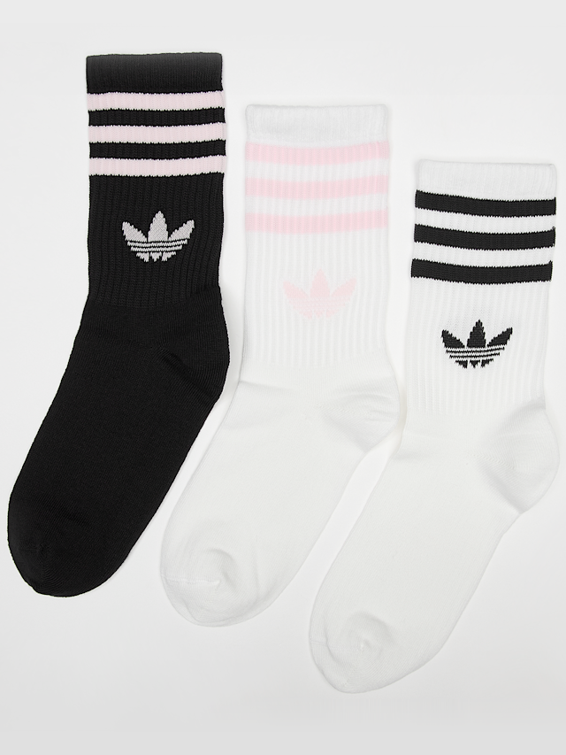 adidas Originals, 3 PACK - 3-Stripes Crew Socks, white, Image 1 of 2