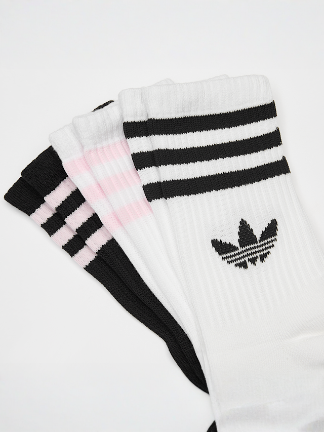 adidas Originals, 3 PACK - 3-Stripes Crew Socks, white, Image 2 of 2