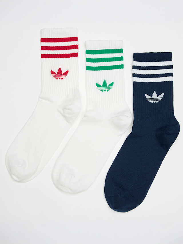 adidas Originals, 3 PACK - Crew Socks, multi-colour, Image 1 of 2