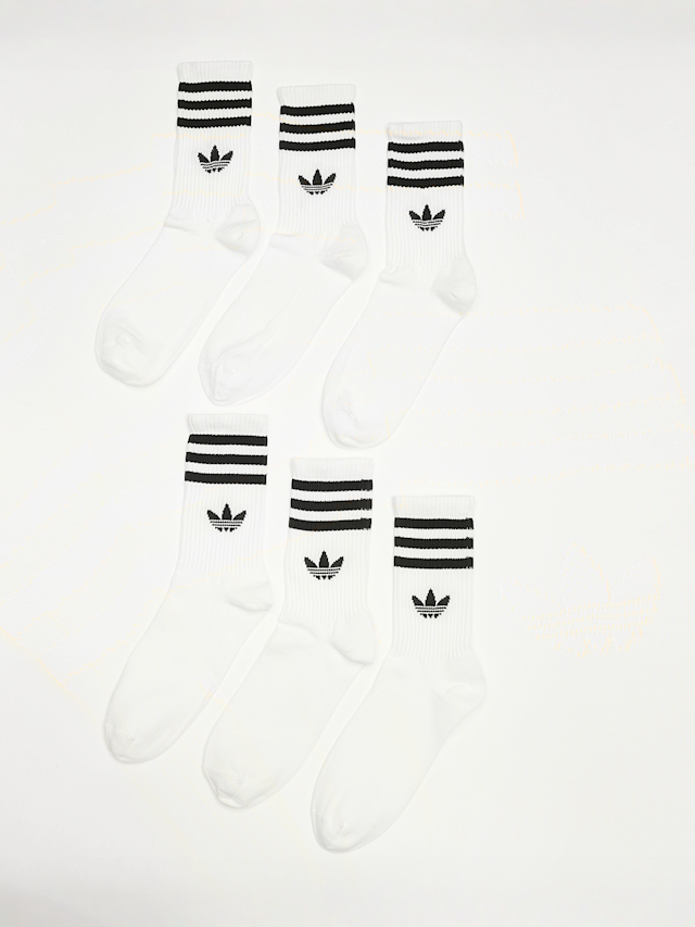 adidas Originals, 6 PACK - 3S CREW S  white, wit, Afbeelding 1 van 2