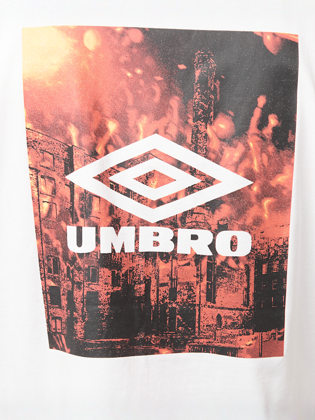 Umbro, INDUSTRY GRAPHIC TEE brilliant white, white, Image 4 of 5