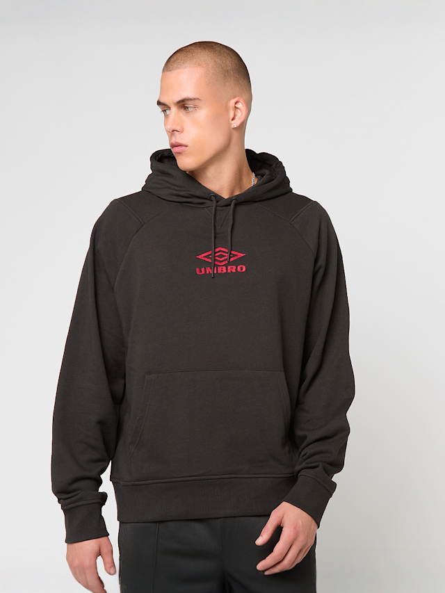 Umbro, ICONIC HOODIE black/chili pepper, black, Image 1 of 4
