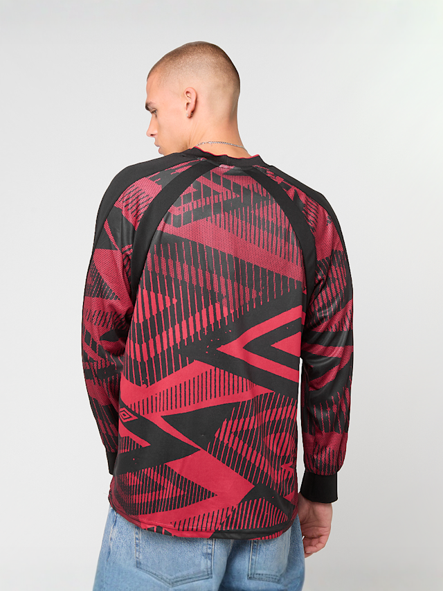 Umbro, Printed Long Sleeve Jersey, red, Image 2 of 4