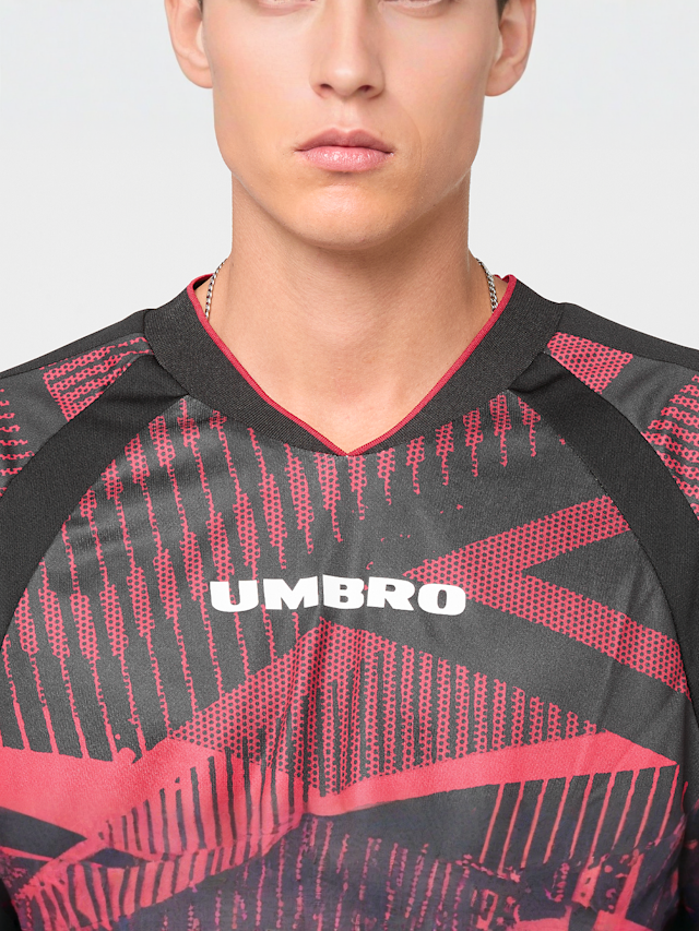 Umbro, Printed Long Sleeve Jersey, red, Image 3 of 4