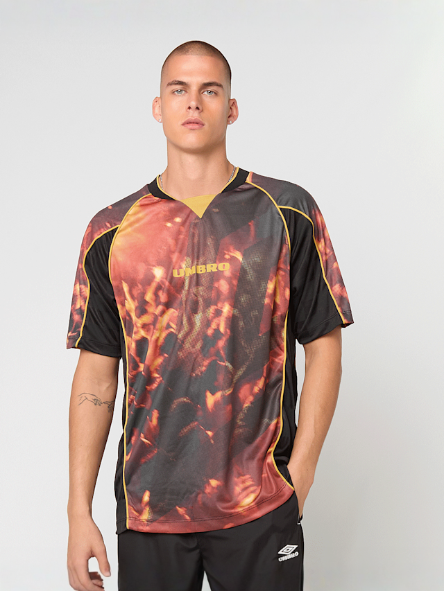 Umbro, Panelled Raglan Shirt, red, Image 1 of 4