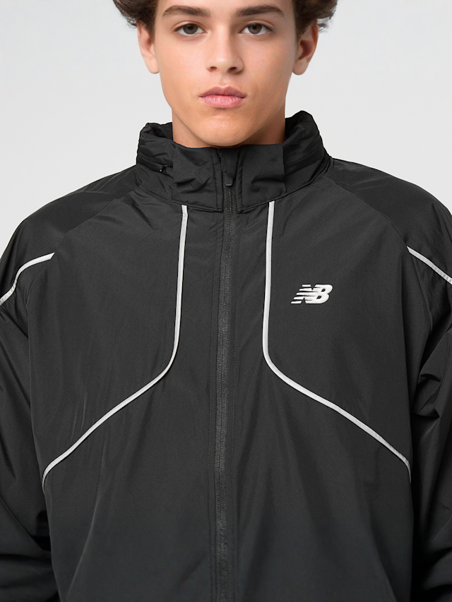 New Balance, Active Full Zip Reflective Jacket, black, Image 3 of 8