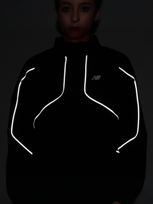 New Balance, Active Full Zip Reflective Jacket, black, Image 5 of 8