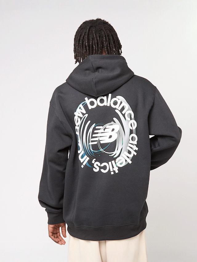 New Balance, Light Trails Graphic Hoodie, black, Image 1 of 5