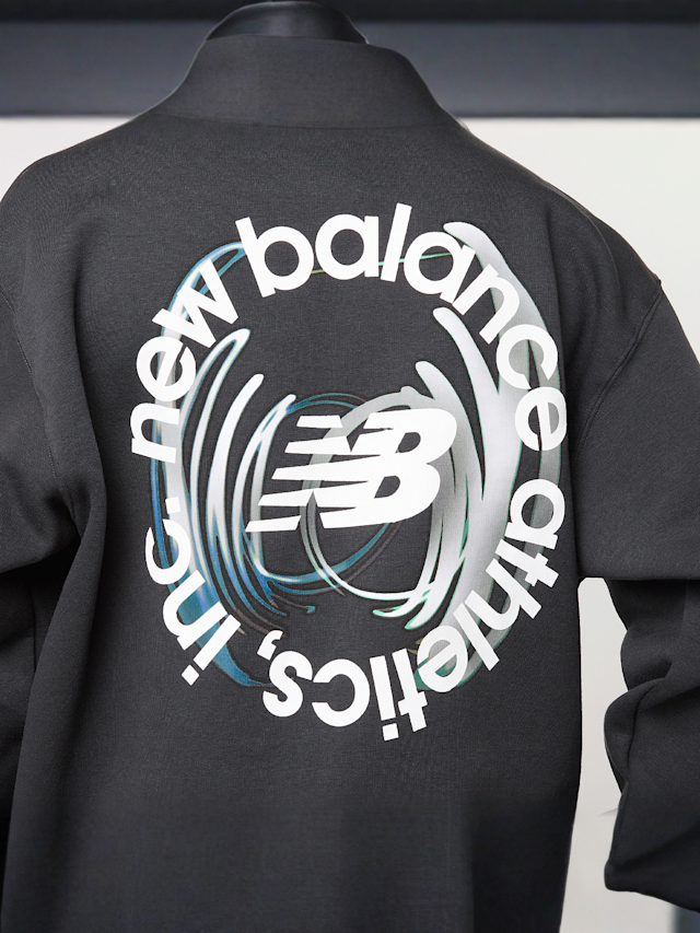 New Balance, Light Trails Graphic Hoodie, black, Image 4 of 5