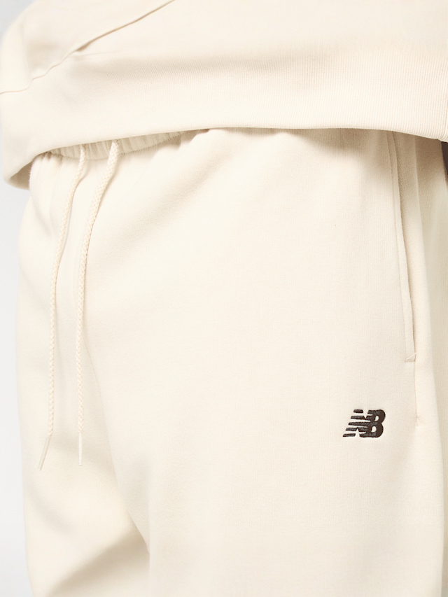 New Balance, Sport Essentials Wide Leg Fleece Pant, beige, Image 3 of 5