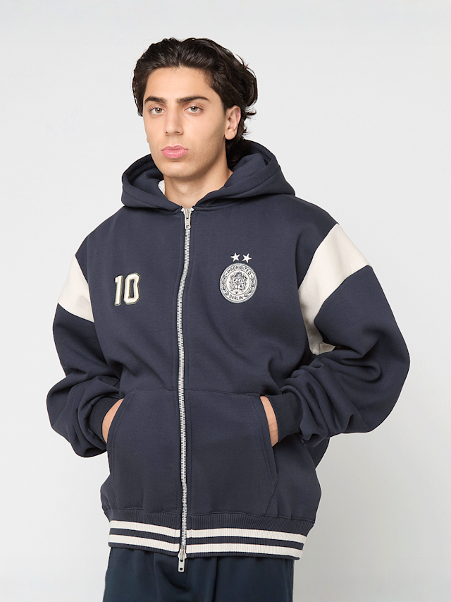 Prohibited, Cup Zip-Hoodie Dark Grey, blue, Image 1 of 7