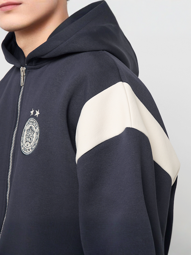 Prohibited, Cup Zip-Hoodie Dark Grey, blue, Image 4 of 7