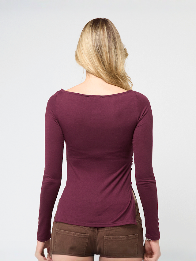 Decibel, Gathered Longsleeve, red, Image 2 of 5