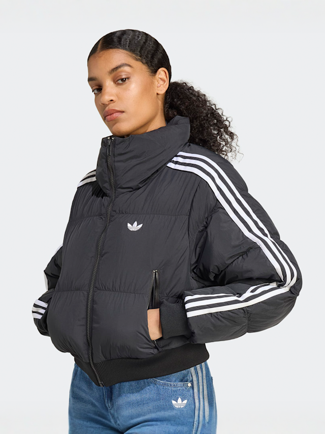 adidas Originals, Cropped Puff Jacket, zwart, Afbeelding 1 van 5