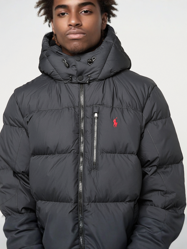 Polo Ralph Lauren, GRHM JKT-INSULATED-BOMBER polo black glossy, black, Image 3 of 7