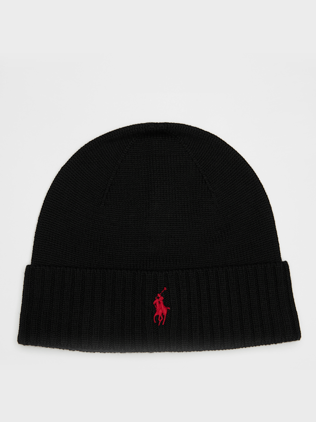 Polo Ralph Lauren, FO HAT-COLD WEATHER-HAT polo black, black, Image 1 of 3