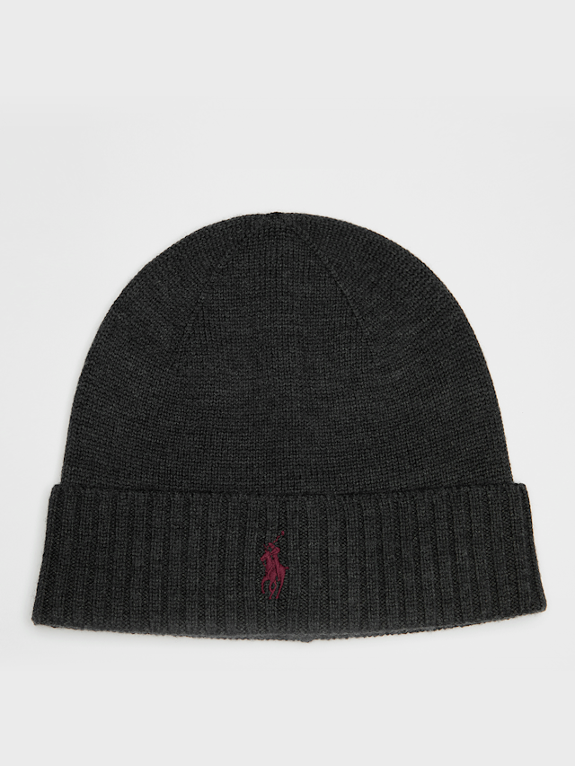 Polo Ralph Lauren, FO HAT-COLD WEATHER-HAT polo black/gold pp, grey, Image 1 of 3