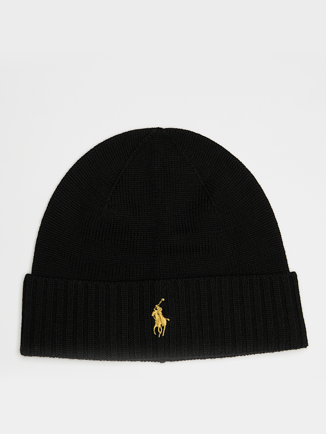 Polo Ralph Lauren, Fold-Over Cold Weather Hat, zwart, Afbeelding 1 van 3