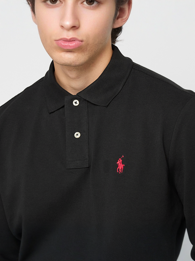 Polo Ralph Lauren, LSKCCMSLM2-LONG SLEEVE-KNIT polo black, black, Image 3 of 4