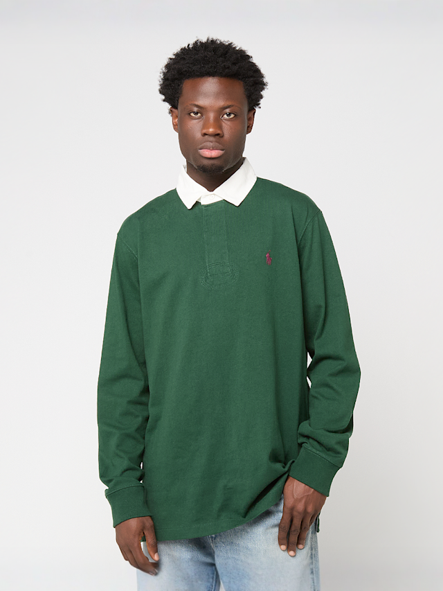 Polo Ralph Lauren, LS RUGBY M3-LONG SLEEVE-KNIT pale russet/trophy cream, green, Image 1 of 4