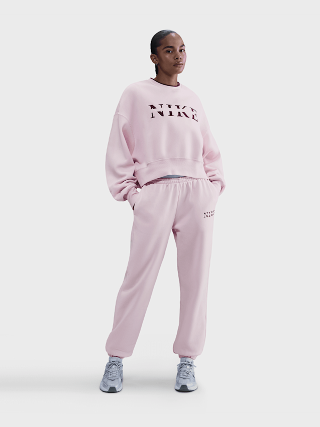 Nike, Sportswear Phoenix Fleece High-Waisted Sweatpants, light pink, Image 4 of 4