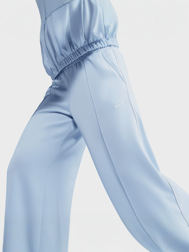 Nike, Sportswear Mid-Rise Wide-Leg Track Pants, blue, Image 3 of 5