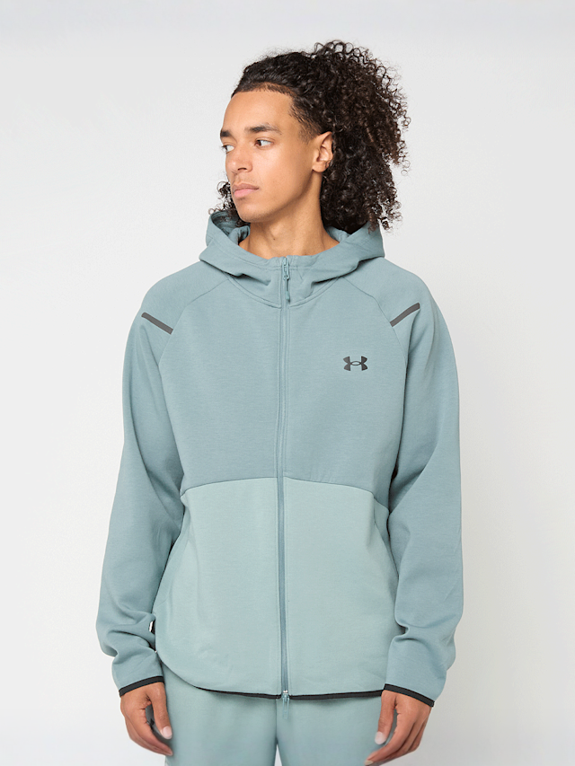 Under Armour, Unstoppable Fleece Full Zip Hoodie, blue, Image 1 of 5