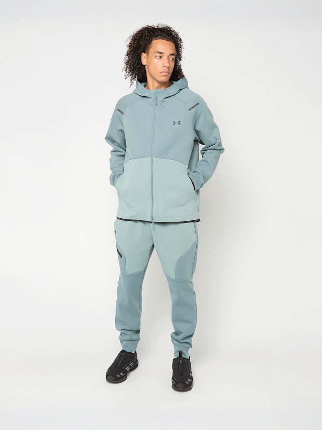 Under Armour, Unstoppable Fleece Full Zip Hoodie, blue, Image 5 of 5