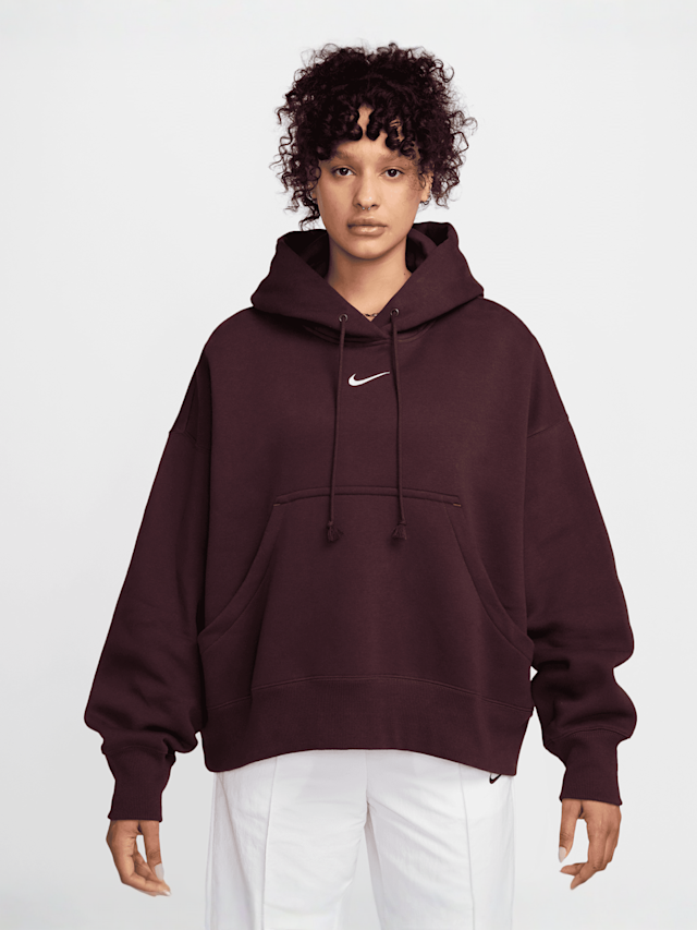 Nike, Sportswear Phoenix Fleece Over-Oversized Hoodie, red, Image 1 of 3