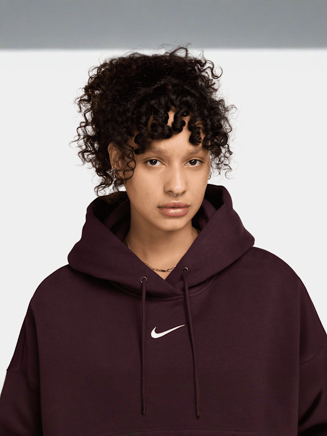 Nike, Sportswear Phoenix Fleece Over-Oversized Hoodie, red, Image 3 of 3