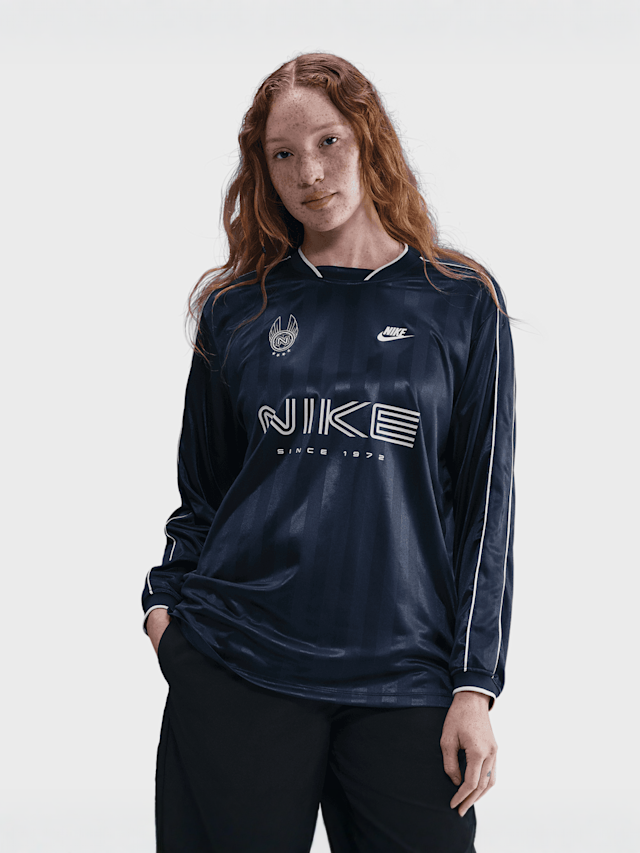 Nike, Sportswear Long-Sleeve Jersey Top, blue, Image 1 of 6