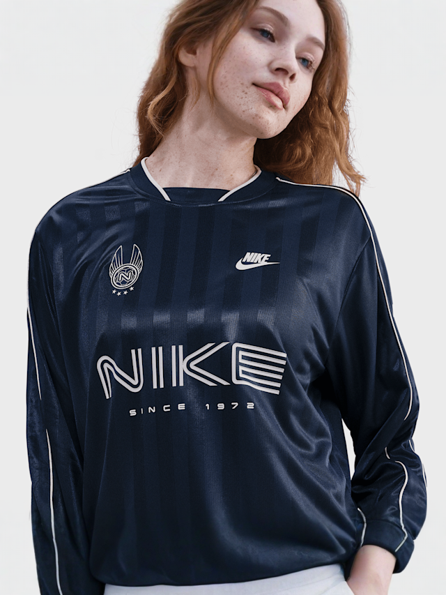 Nike, Sportswear Long-Sleeve Jersey Top, blue, Image 3 of 6