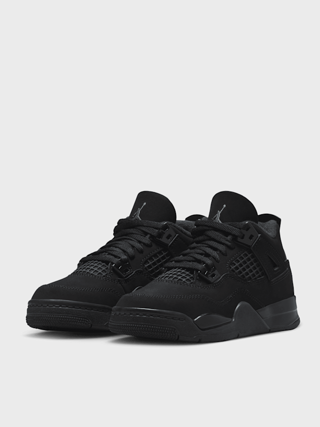 Jordan, Air Jordan 4 Retro "Black Cat" Children, black, Image 3 of 8