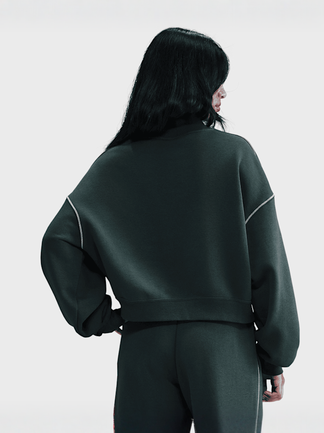 Nike, Sportswear Phoenix Fleece Mock-Neck Sweatshirt, green, Image 2 of 5