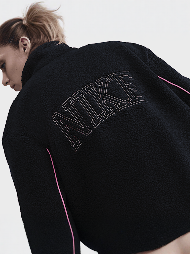 Nike, Sportswear Full-Zip High-Pile Fleece Jacket, black, Image 4 of 5