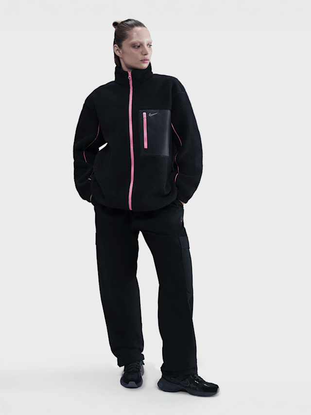 Nike, Sportswear Full-Zip High-Pile Fleece Jacket, black, Image 5 of 5