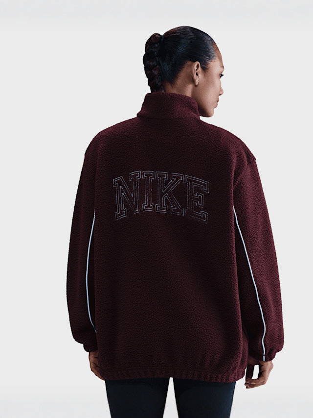 Nike, Sportswear Full-Zip High-Pile Fleece Jacket, red, Image 2 of 5