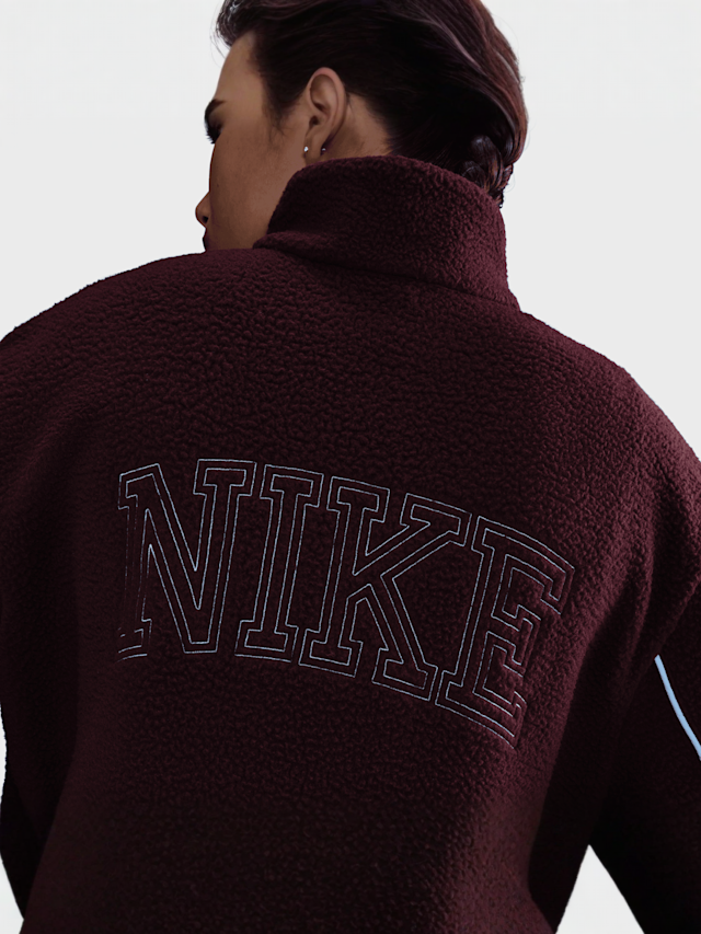 Nike, Sportswear Full-Zip High-Pile Fleece Jacket, red, Image 4 of 5