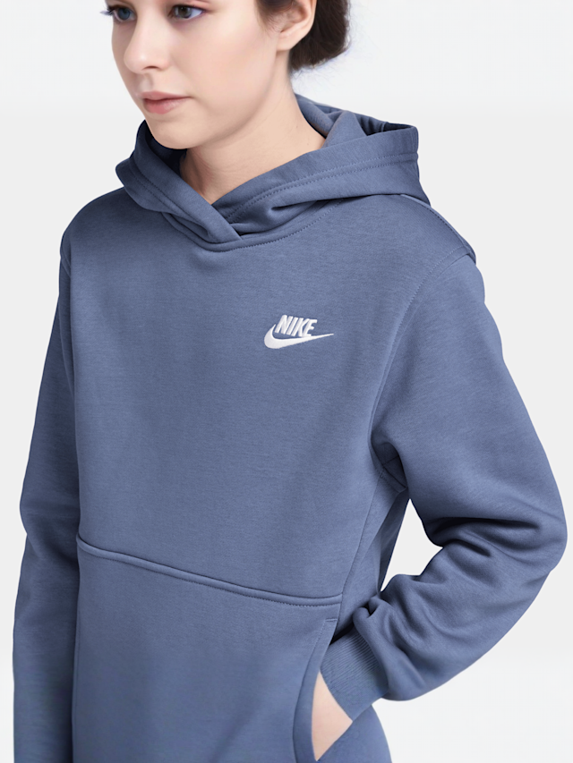 Nike, Sportswear Club Fleece Hoodie, blue, Image 3 of 3