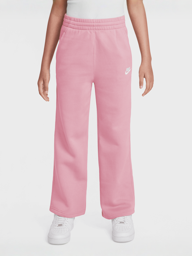 Nike, Sportswear Club Fleece Wide-Leg Pants, light pink, Image 1 of 3