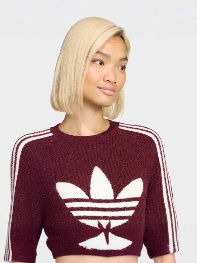 adidas Originals, Lurex Knit Crew, red, Image 3 of 5