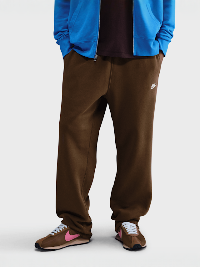 Nike, Club Open-Hem Fleece Pants, brązowy, Obraz 1 z 4