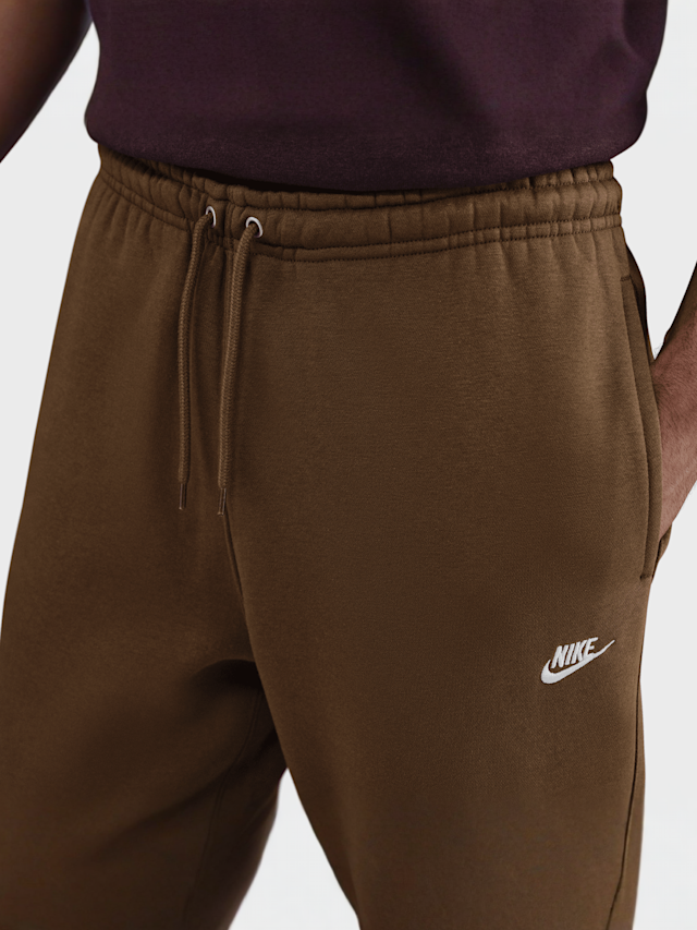 Nike, Club Open-Hem Fleece Pants, brązowy, Obraz 3 z 4