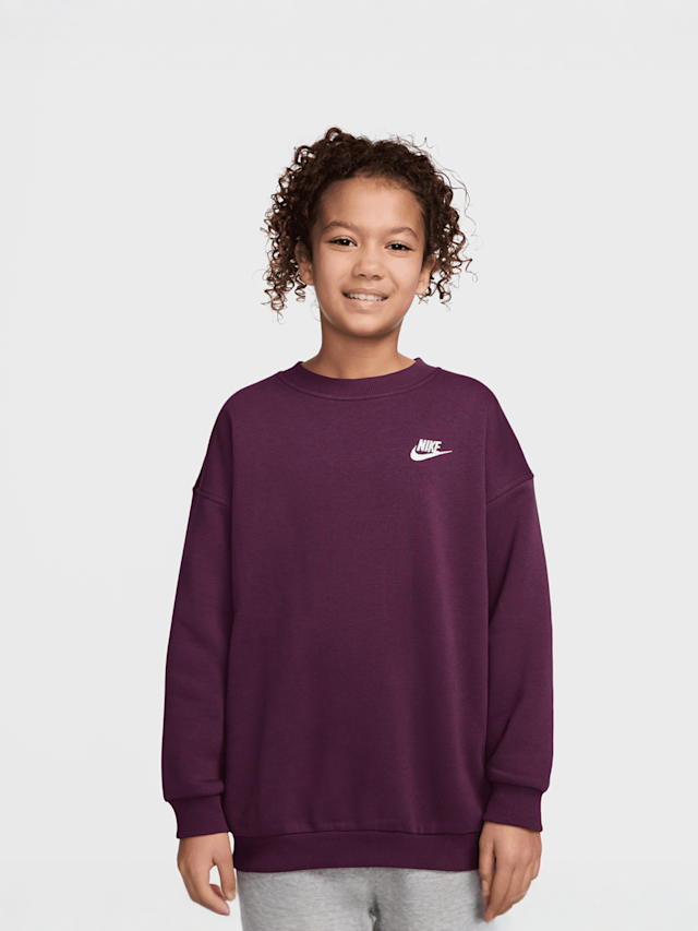 Nike, Sportswear Club Fleece Oversized Sweatshirt, red, Image 1 of 3