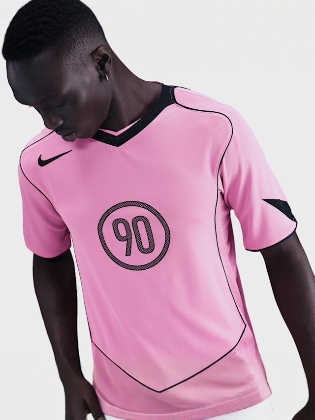 Nike, Total 90 Dri-FIT Short-Sleeve Soccer Top, różowy, Obraz 3 z 5