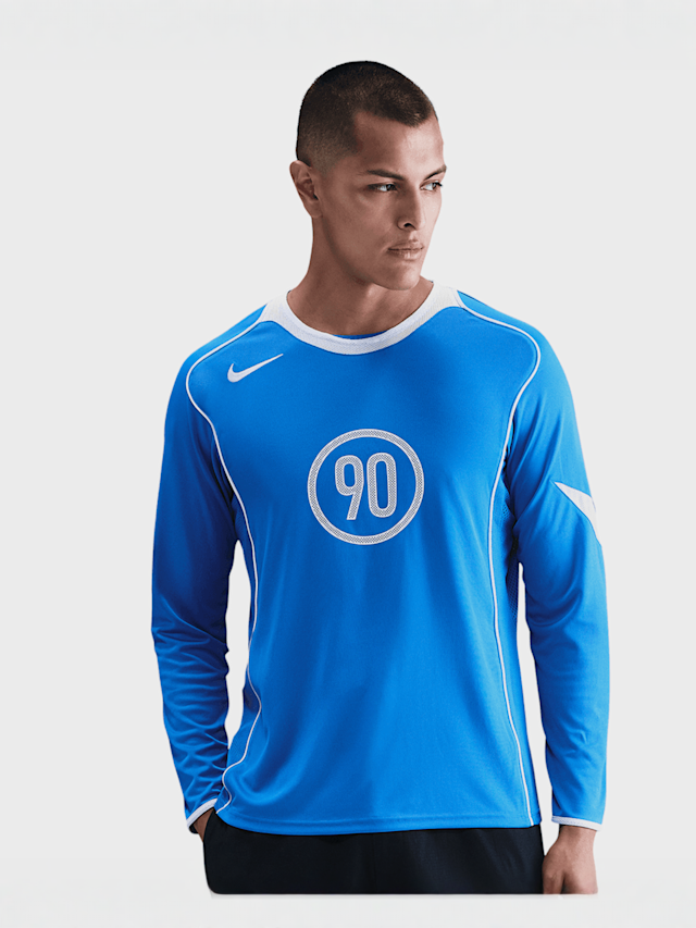 Nike, Total 90 Dri-FIT Long-Sleeve Soccer Top, blauw, Afbeelding 1 van 6