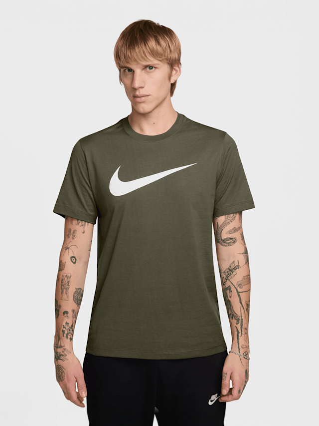 Nike, Sportswear Tee Icon Swoosh, groen, Afbeelding 1 van 3